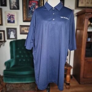 Nike Mens Polo Shirt NWT Blue Polo Shirt Dri Fit Toll Brothers Embroidery XL